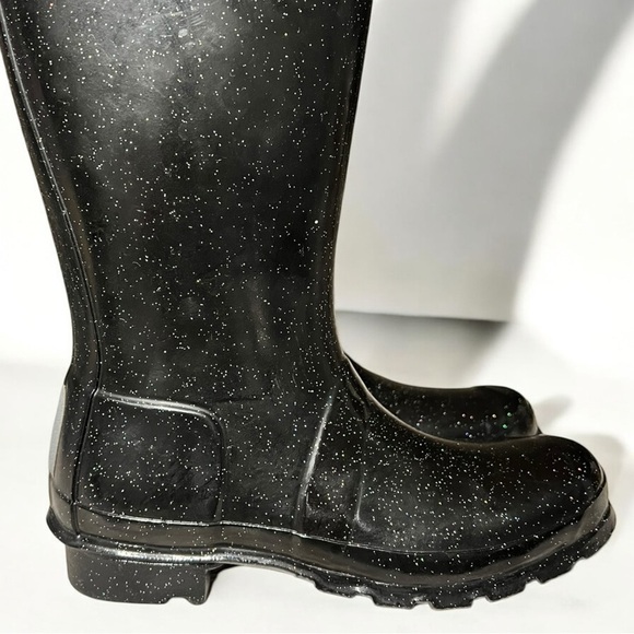 🌻NEW HUNTER Big Kids Original Giant Glitter Rain Boots Size 4 Boy / 5 Girl - Picture 6 of 14